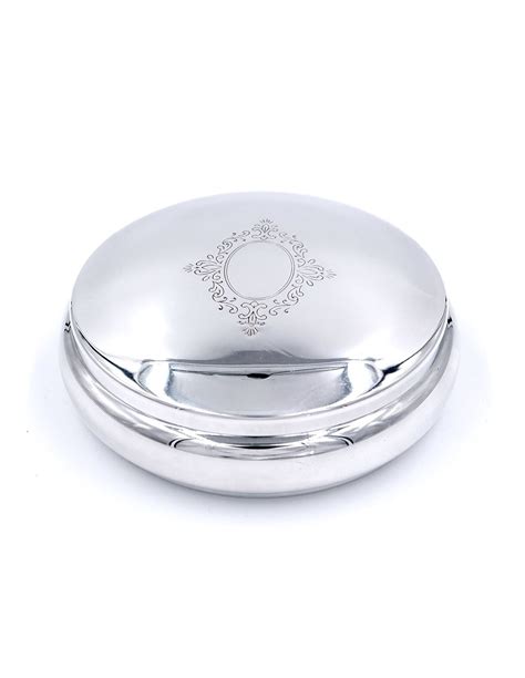 Small Metal Round Jewelry Box 